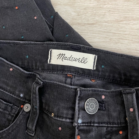 MADEWELL 10 HIGH RISE METALLIC DOT SKINNY JEANS  27 - Picture 4 of 7